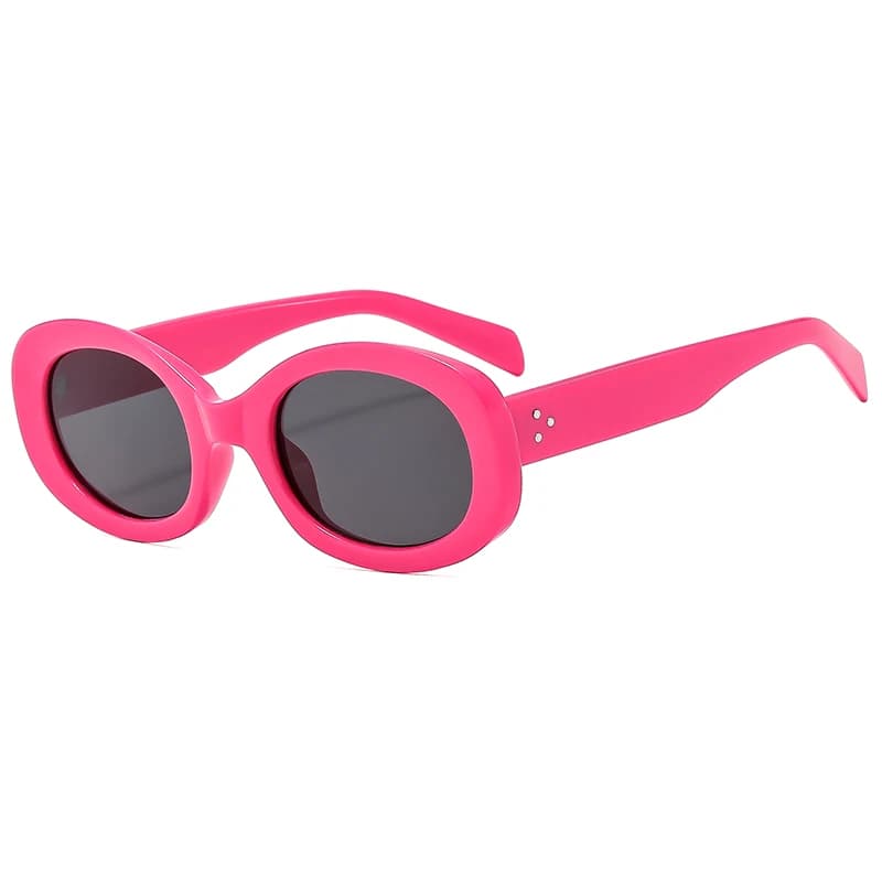Lunettes de soleil ovales pêche femme Y2K vintage UV400 petit format randonnée style street photo