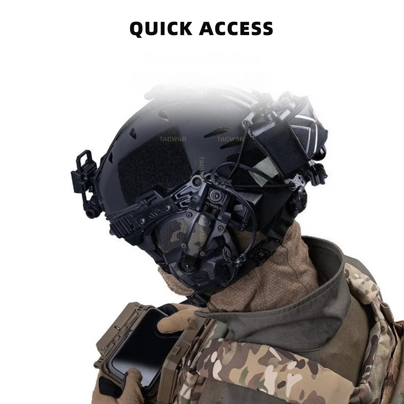 Boîtier rangement téléphone tactique MOLLE V2 - Support navigation pêche airsoft chasse