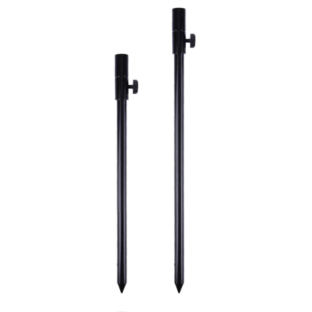 Support de canne réglable pour alarme de pêche carpe - Tige de berge en aluminium noir extensible