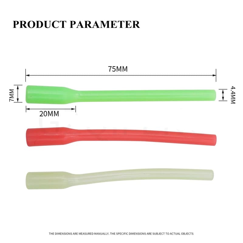 Tube lumineux anti-morsure pour pêche en mer - 10 pièces de 7,5cm contre l'emmêlement des bas de ligne