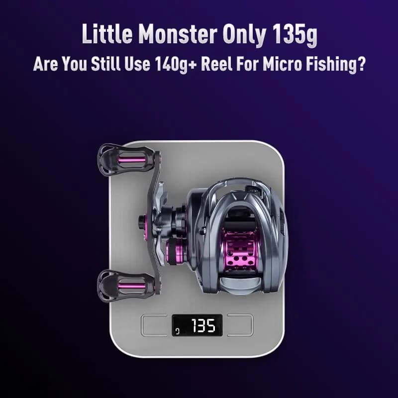 Moulinet Baitcasting Kingdom 135g Ultra Léger pour pêche légère avec bobine shallow 4kg