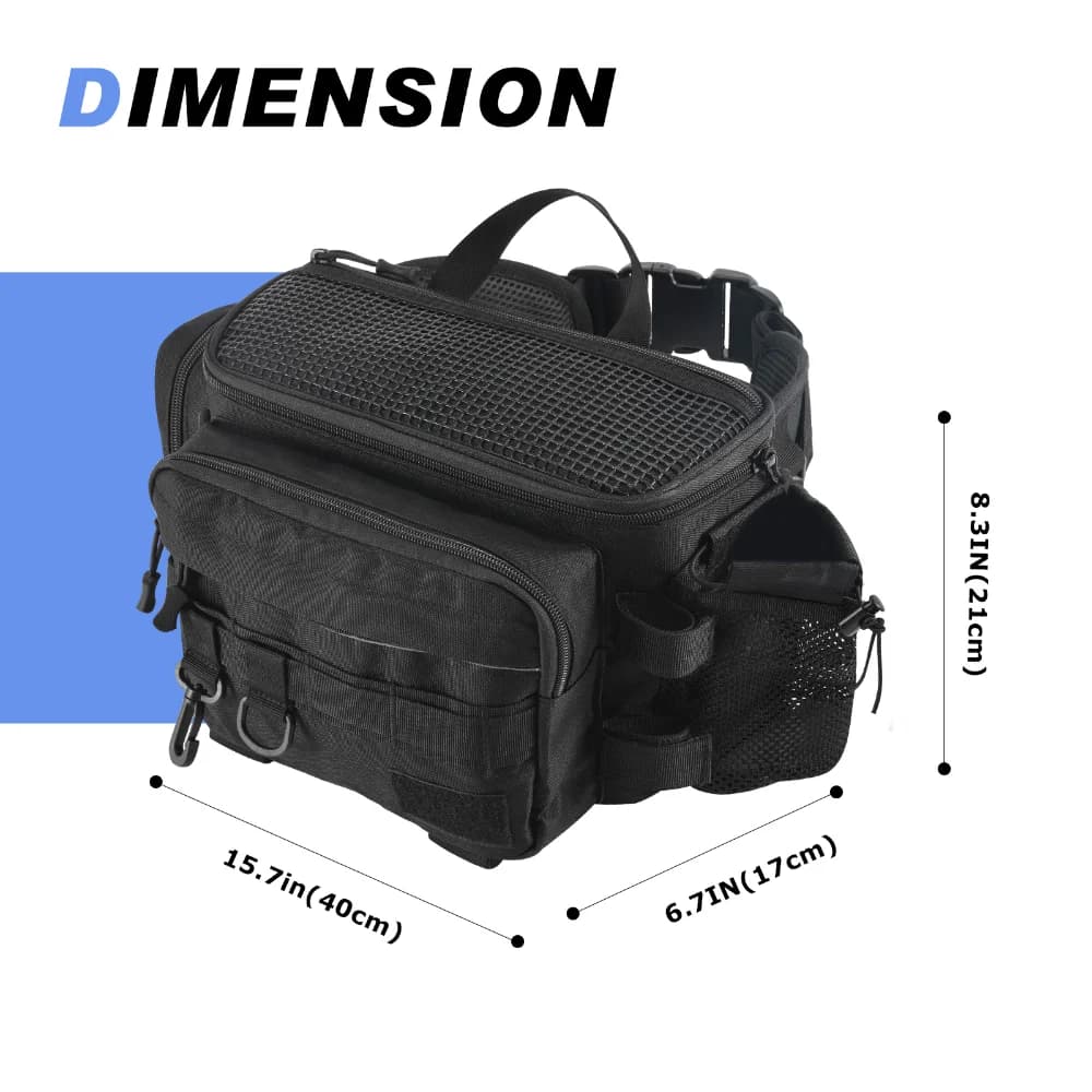 Sac bandoulière Goture multifonction pour matériel de pêche - Rangement outils et leurres pêche