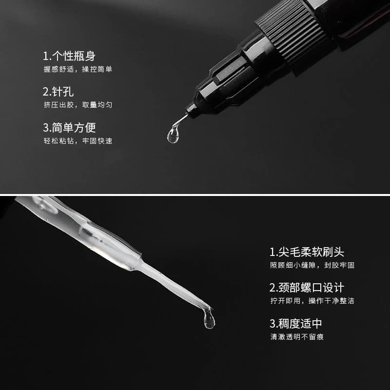 Colle UV Persuder 12ml viscosité moyenne - Matériel montage mouches avec pinceau et aiguille précision