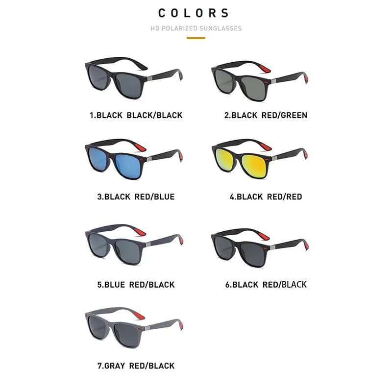 Lunettes de vision nocturne polarisées PC Frame pour pêche de nuit et conduite - Hommes