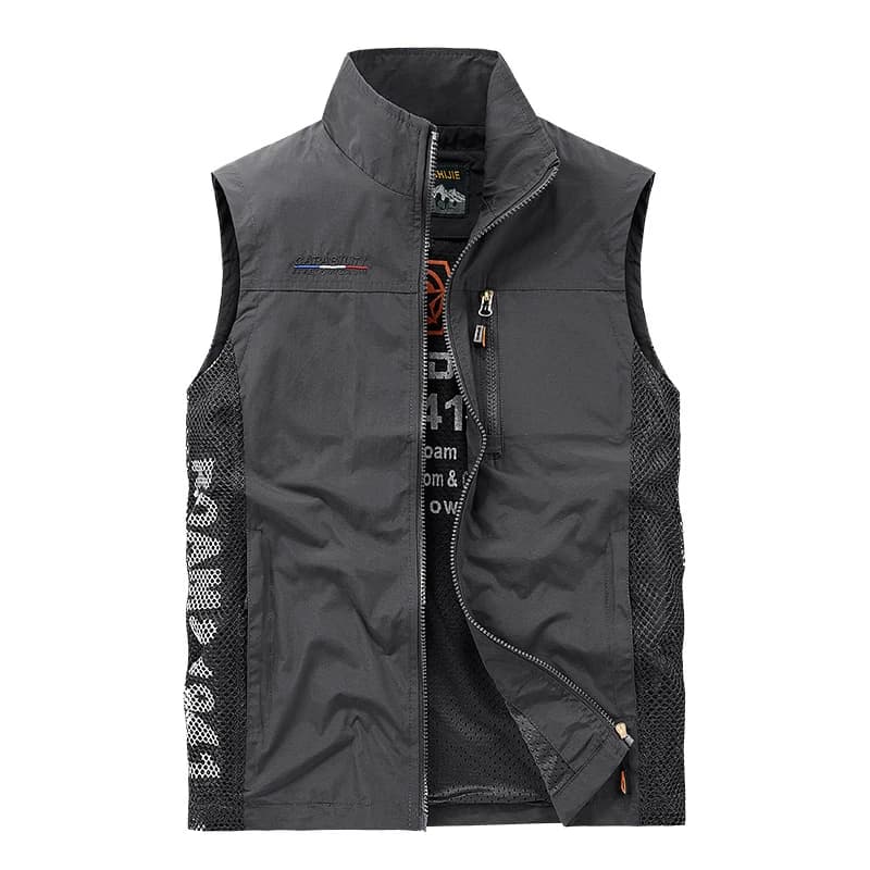 Veste mesh respirante homme été pêche - Veste sans manches légère pour sport et photographie extérieure