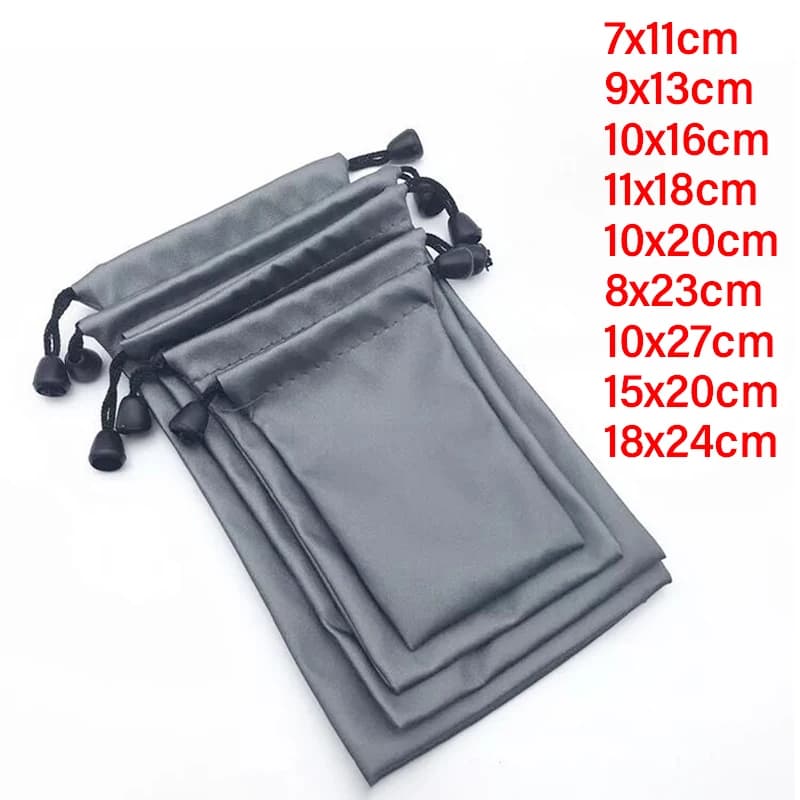 Pochette étanche écouteurs câbles données rangement anti-poussière avec cordon de serrage pour pièces lunettes