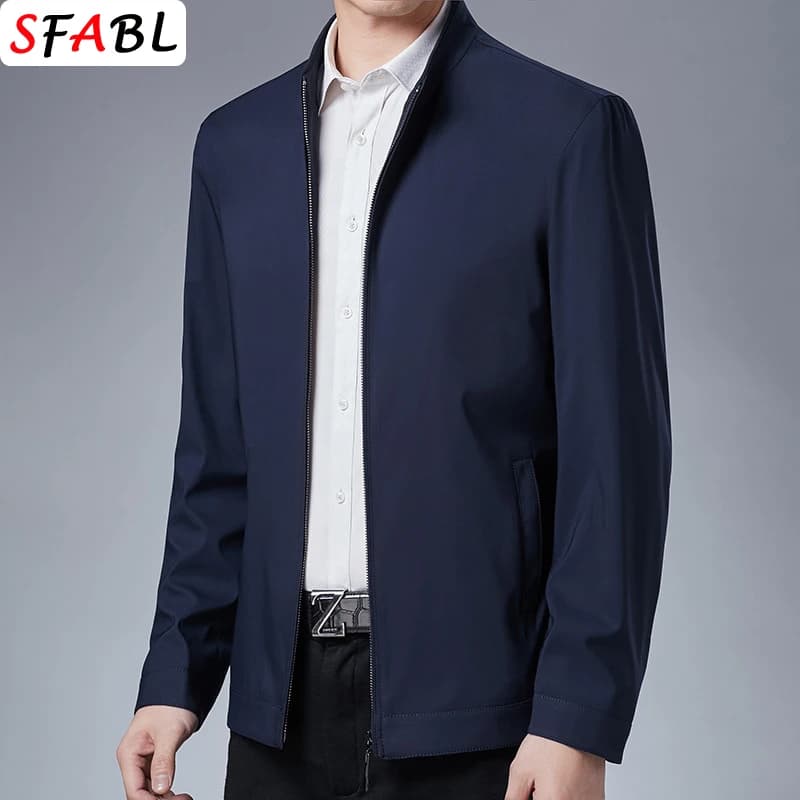 Blazer homme luxe business casual avec fermeture éclair - Veste habillée pour événements de pêche et réunions