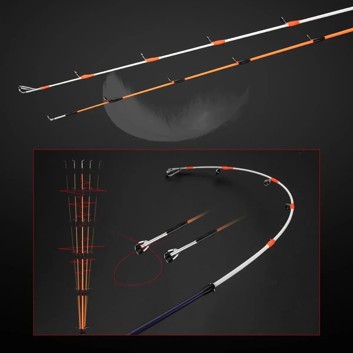 Canne casting carbone pour pêche au calmar, 20-120g, pointe ML/M, idéale débutants pêche jigging