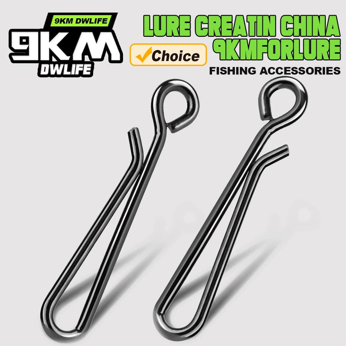 Snaps pêche leurres 50-200 pièces acier inoxydable clips connecteurs appâts crankbait clips coulants