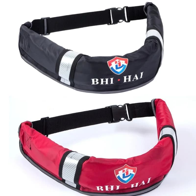 Ceinture de sécurité gonflable pour pêche et bateau adulte - gilet de sauvetage automatique à ceinture réfléchissante