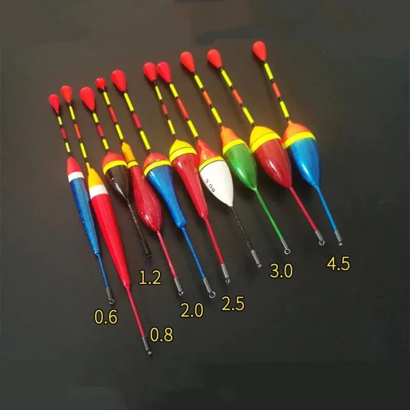 Lot promotionnel 10 flotteurs pêche mixte tailles et couleurs - Set complet bouées et bouchons accessoires pêche