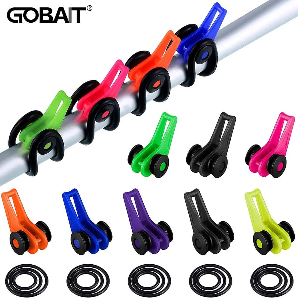 Porte-leurres sécurisé 10 pièces multicolores - système de fixation pour leurres souples et appâts
