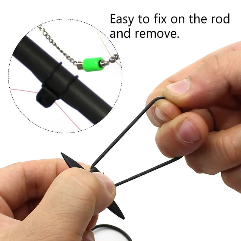 2 clips miniatures et bobbins pour ligne carpe, indicateurs swingers et alarmes