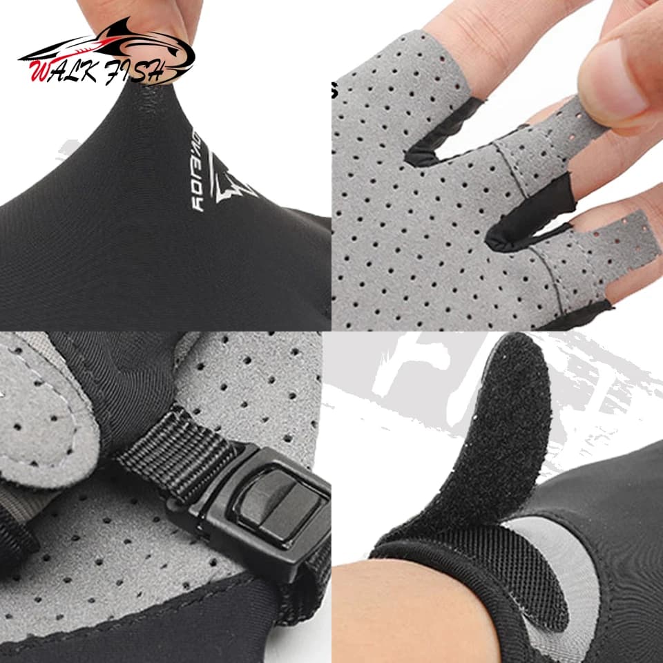 Gants doigts libres protection UV pêche navigation - Sports nautiques randonnée aviron paddle