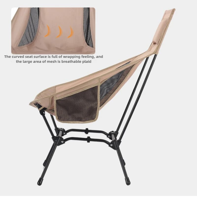 Chaise de camping pliante légère structure carrée pour pêche randonnée et montagne portable