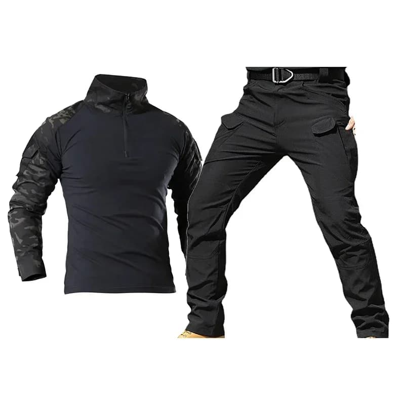 Tenue camouflage tactique IL Multicam Black - Set chasse et pêche discret pour activités outdoor