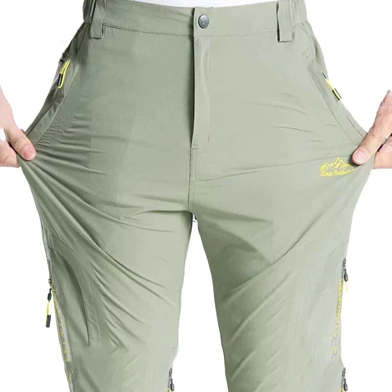 Pantalon randonnée pêche été homme stretch séchage rapide respirant fin cargo