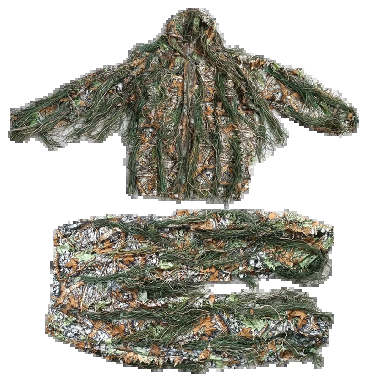 Combinaison ghillie adulte woodland 3D bionique - Tenue camouflage pêche photographie chasse