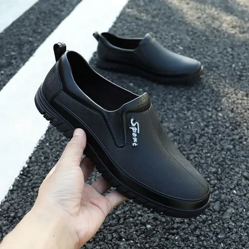 Bottes de pluie homme résistantes imperméables antidérapantes PVC large bout pêche travail