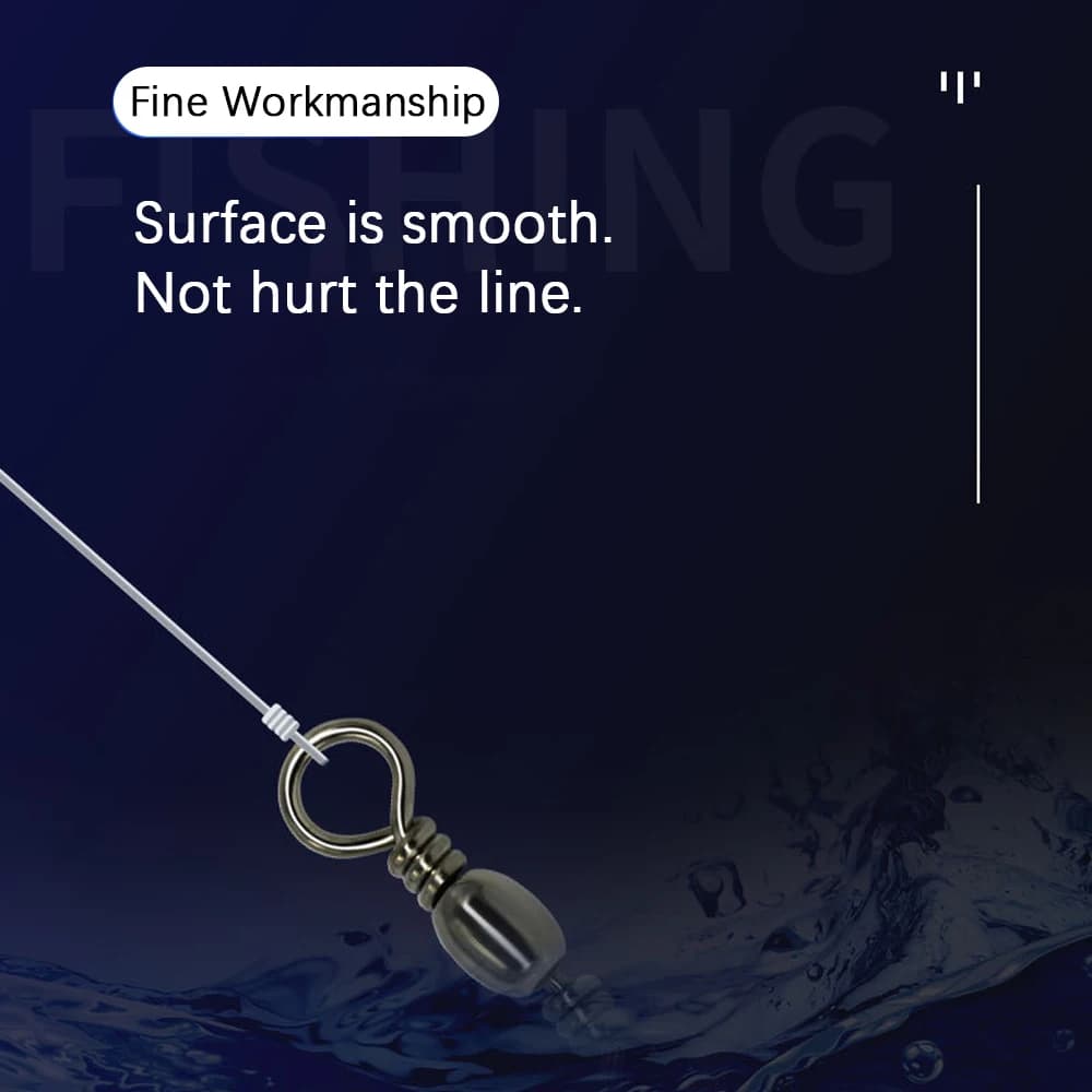 Barrel Swivel en Acier Carbone 100 Pièces pour Pêche en Mer - Connecteurs Hameçons et Accessoires