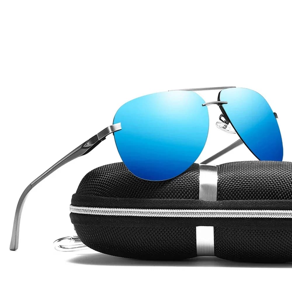 Lunettes polarisées classiques conduite pêche - Monture métal miroir homme femme