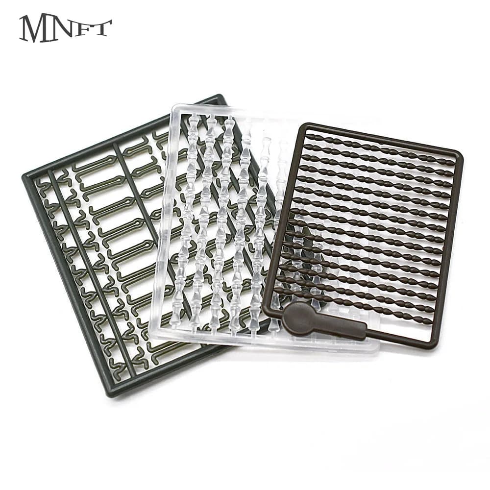 MNFT 6 Cartes Stops Hameçons Bouillettes Perles Support Montage Hair Rig Carpe