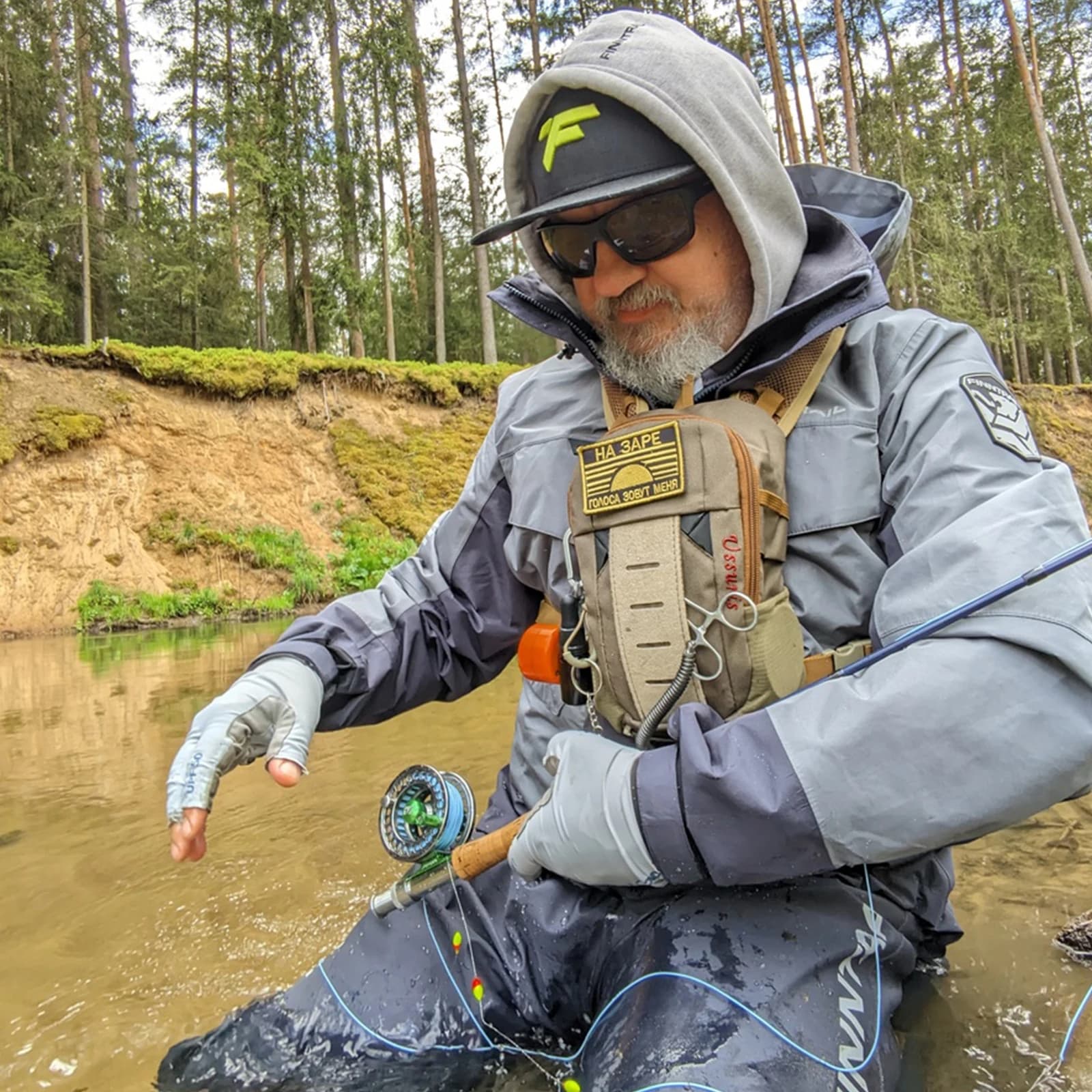 Sac de poitrine ultraléger pour pêche à la mouche - Poche micro pour pêche à la truite et petite pêche