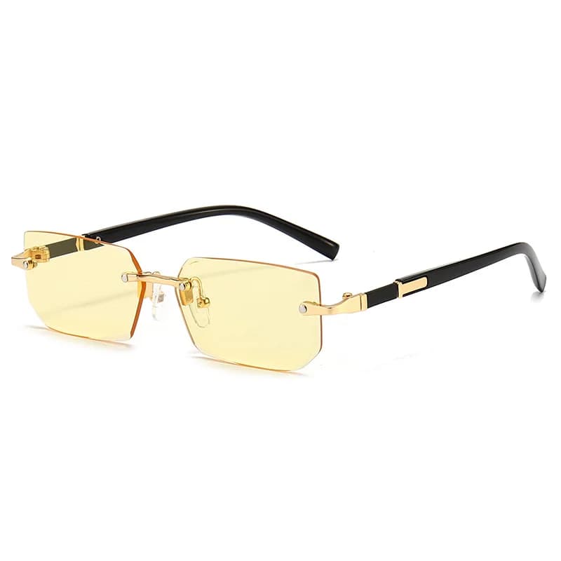 Lunettes de soleil sans monture rectangle pêche voyage légères discrètes unisexe été