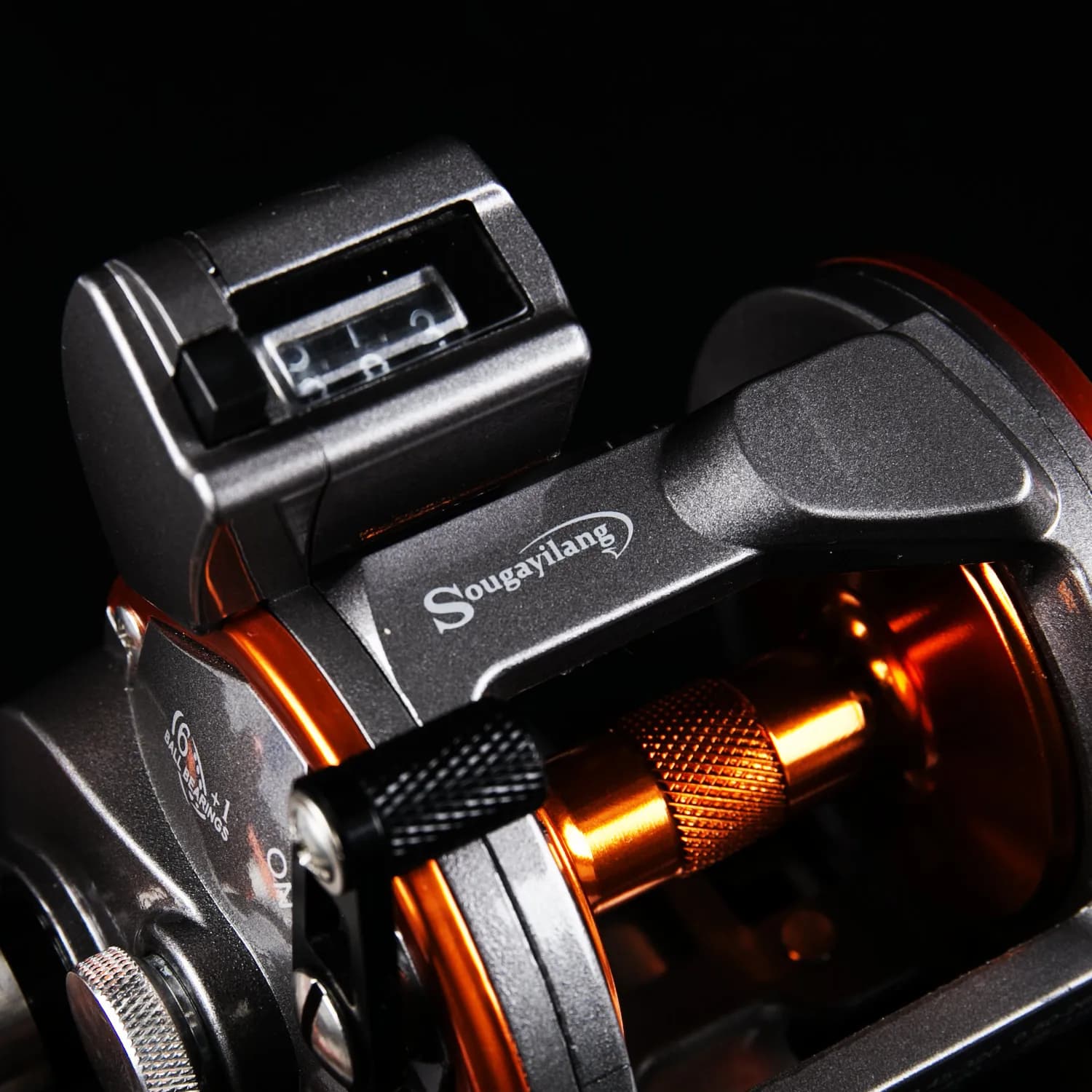 Moulinet trolling Sougayilang compteur de ligne - Frein 30kg ratio 4.1:1 - Bar grouper mer