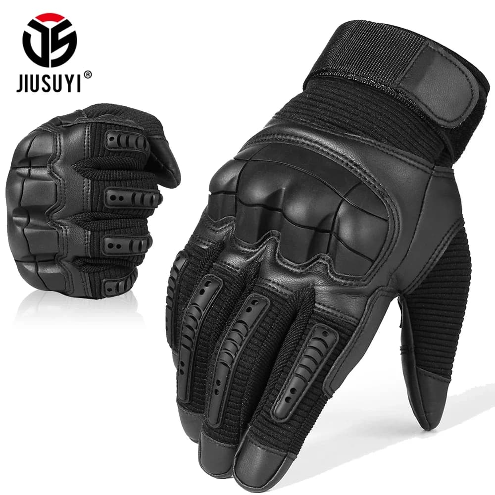 Gants tactiques pleine main écran tactile pêche vélo airsoft - Cuir PU antidérapant hommes