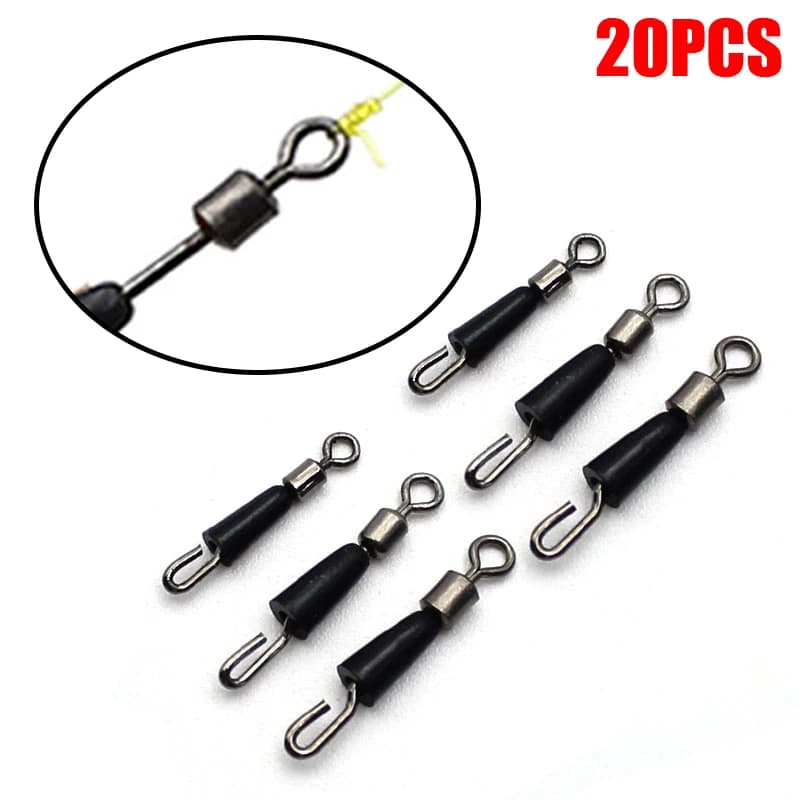 Connecteurs feeder 20 pièces pour pêche carpe - émerillons rapides avec snaps pour montages feeder