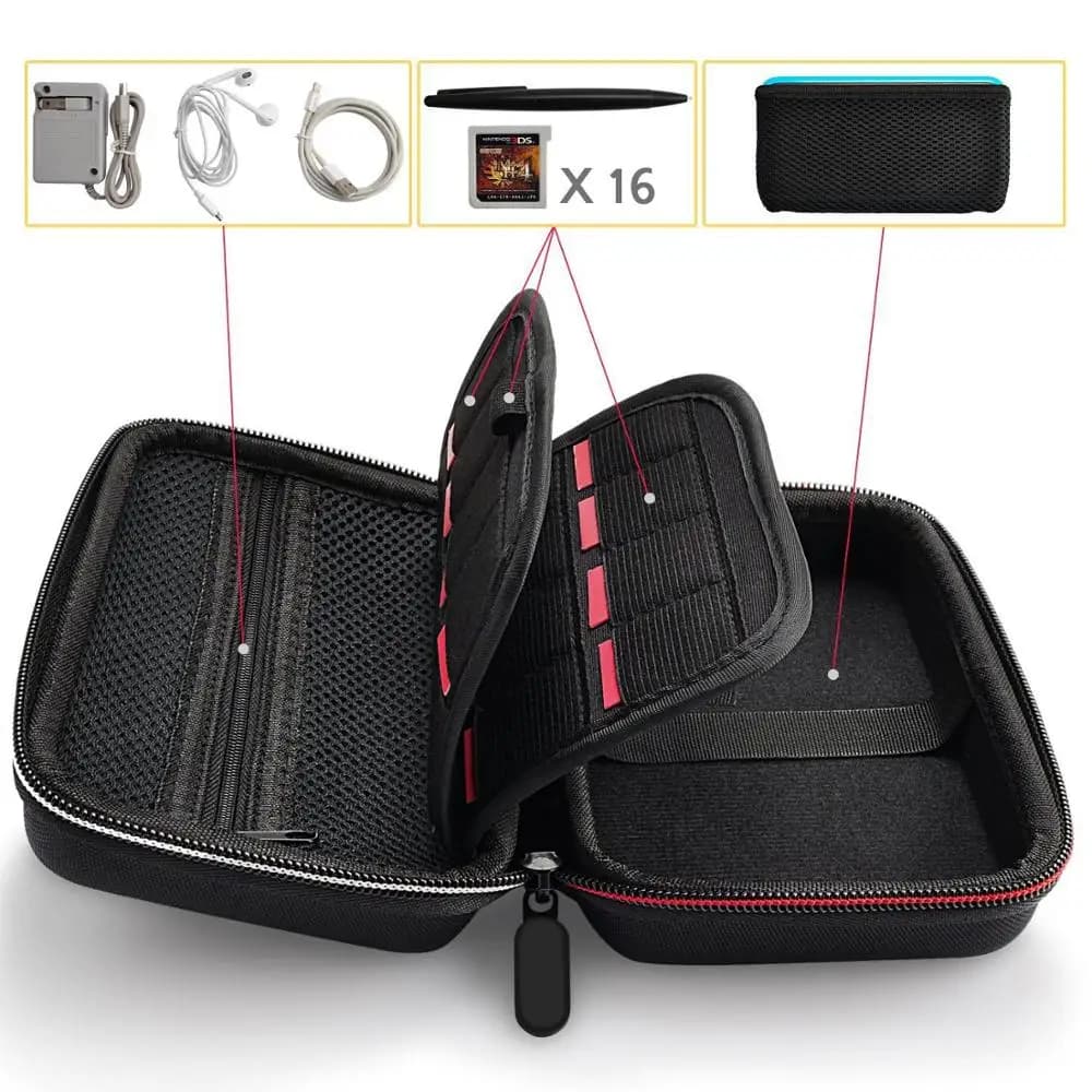 Étui rigide de protection pour 3DS LL/XL - Coque de transport console portable Nintendo