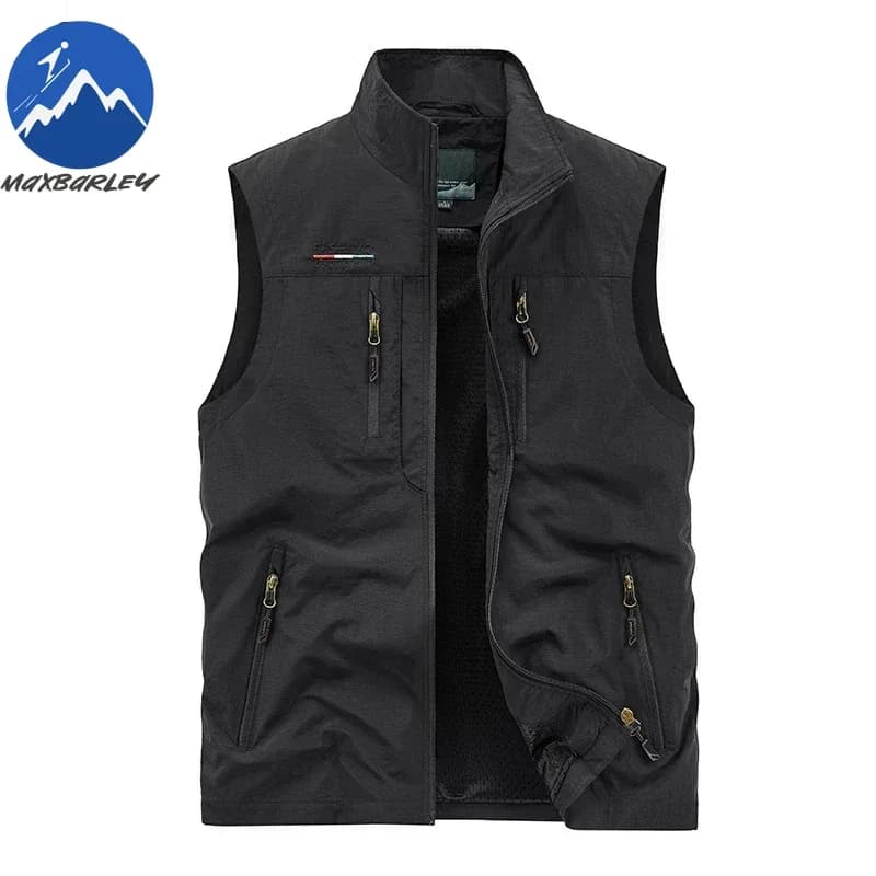 Veste cargo 2025 pêche chasse randonnée sans manches multi-poches été activités outdoor