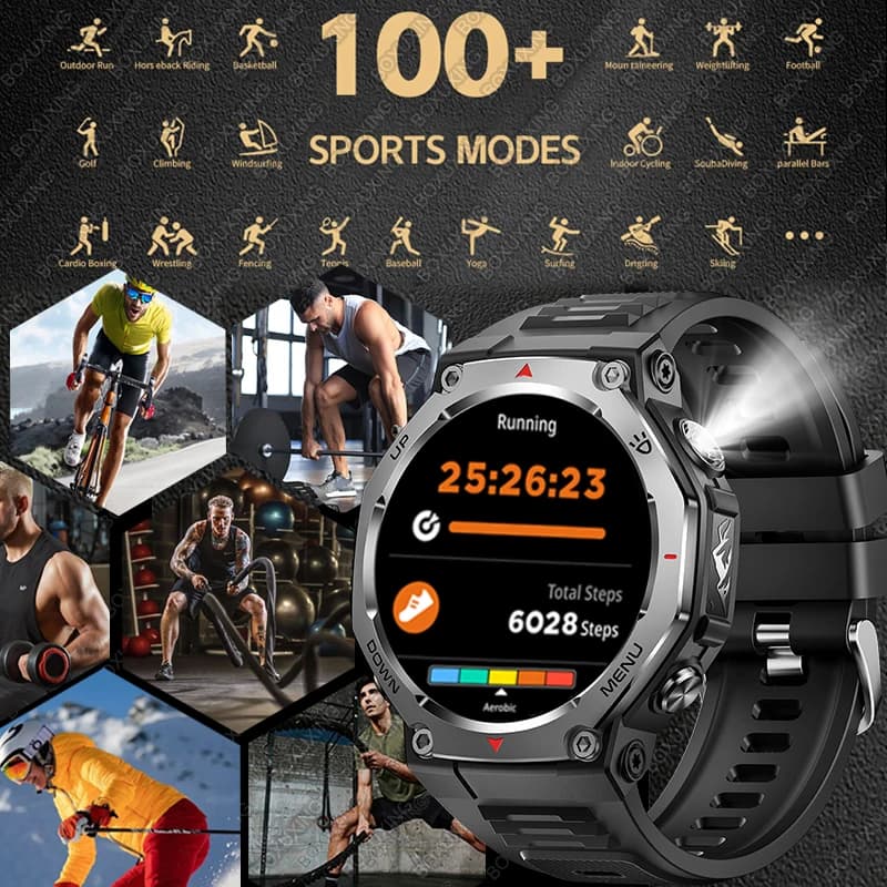 T-Rex 3 smartwatch militaire étanche 5 ATM avec GPS et suivi d'activité - Montre sport outdoor