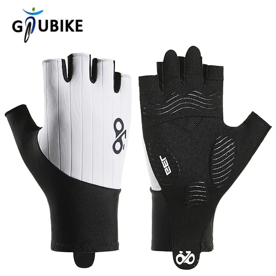 Gants vélo été doigts coupés MTB rembourrés anti-dérapants absorption chocs pêche