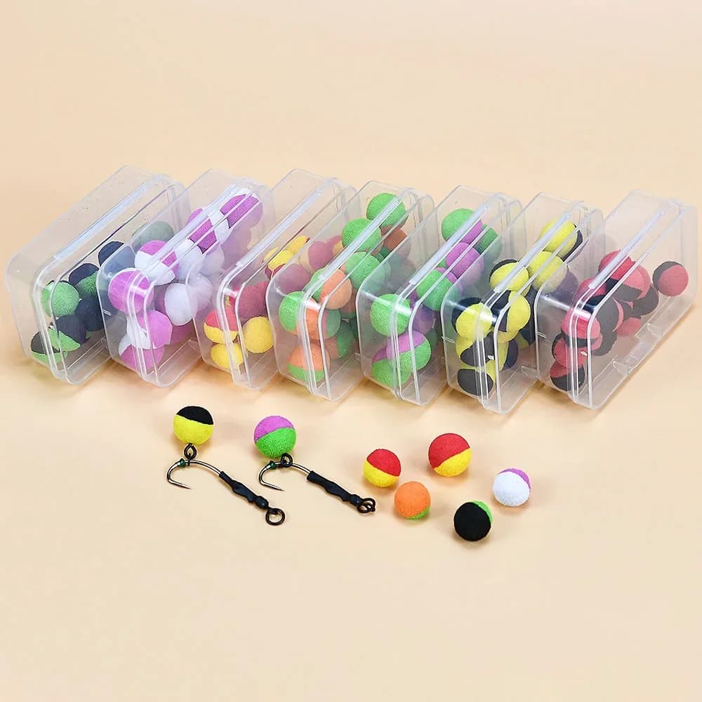 14 pop up boilies carpe 10-14mm - boules de mousse inversées pour pêche au fond et method feeder