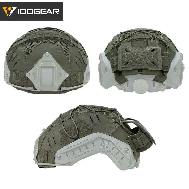 Couvre-casque IDOGEAR NVG 3813 pour pêche nocturne - Protection étanche et compartiment batterie