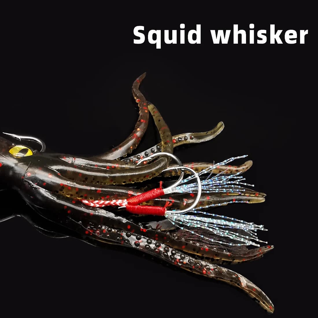 Leurre souple calmar lumineux ANFS avec jig plombé - Appât pour trolling saumon, truite, bass