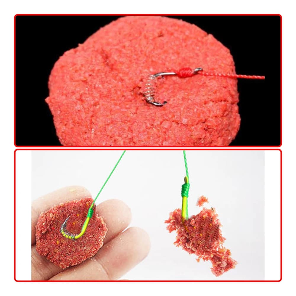 100 hameçons carpe à ressort barbelés swivels rigs hair combi pour pêche explosion montages