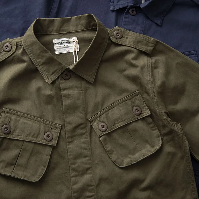 Veste vintage américaine TCU multi-poches - 100% coton pêche printemps automne - Workwear chasse
