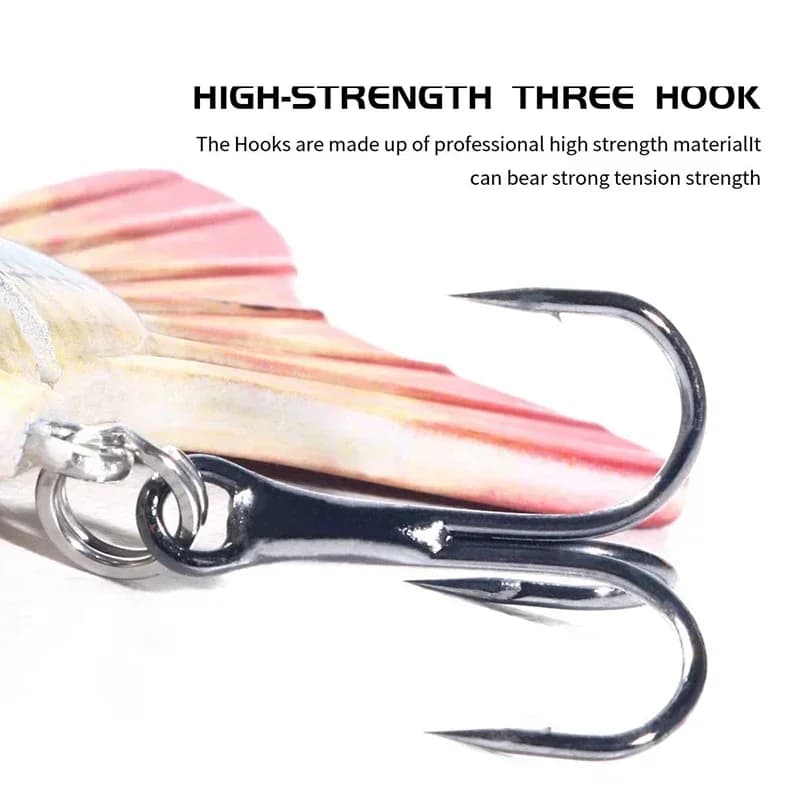 Leurre de pêche leurre dur crankbait 6 segments articulés 10cm 17.5g, appât nageur coulant, lot de