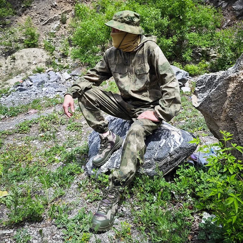 Combinaison camouflage tactique russe ATFG EMR fleurs été pêche respirante avec capuche