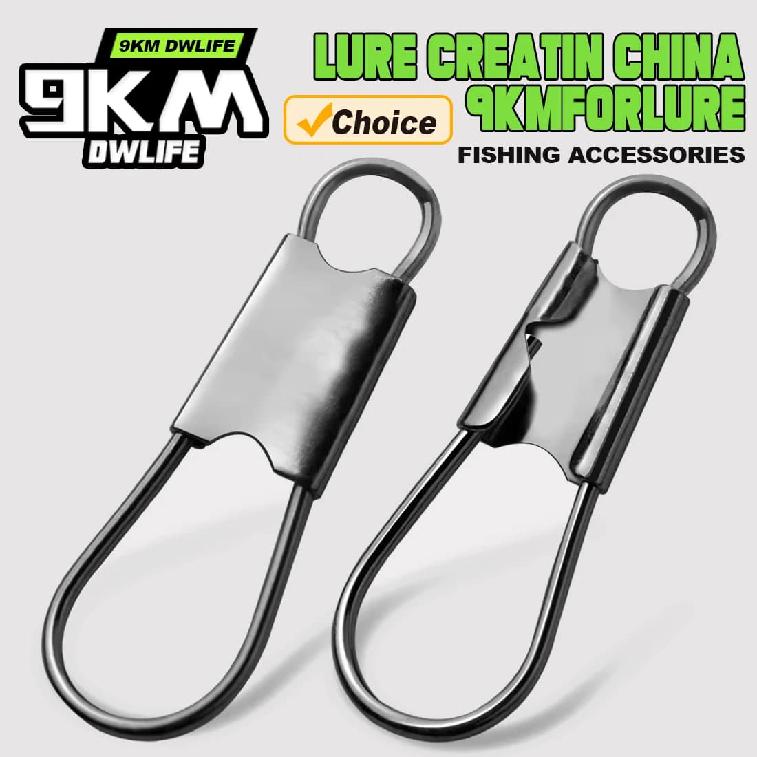 Snap pêche acier inoxydable 50 pièces 9km clips rapides changement facile eau douce mer