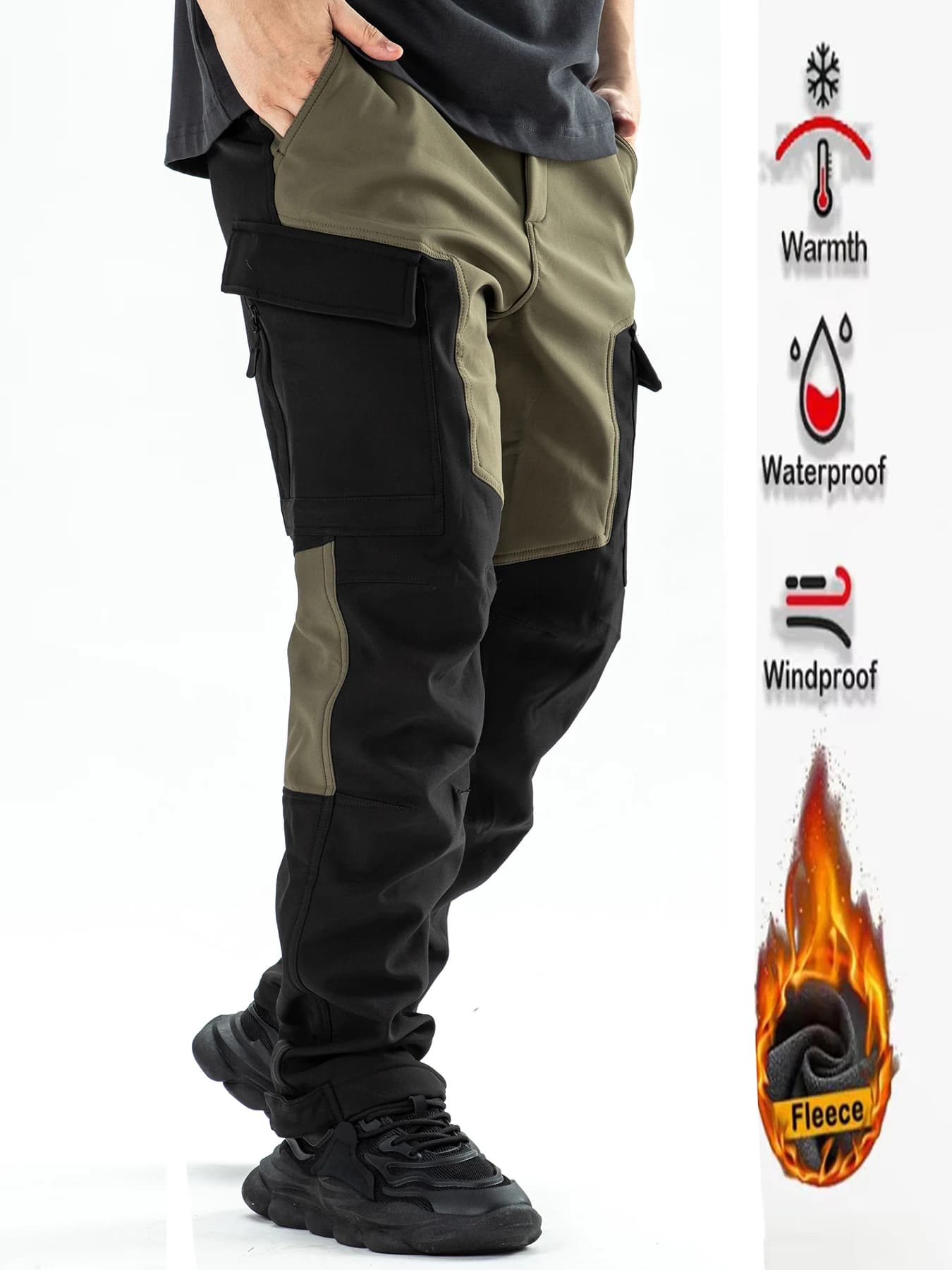 Pantalon de travail imperméable multi-poches - Résistance optimale pour pêche sportive intensive