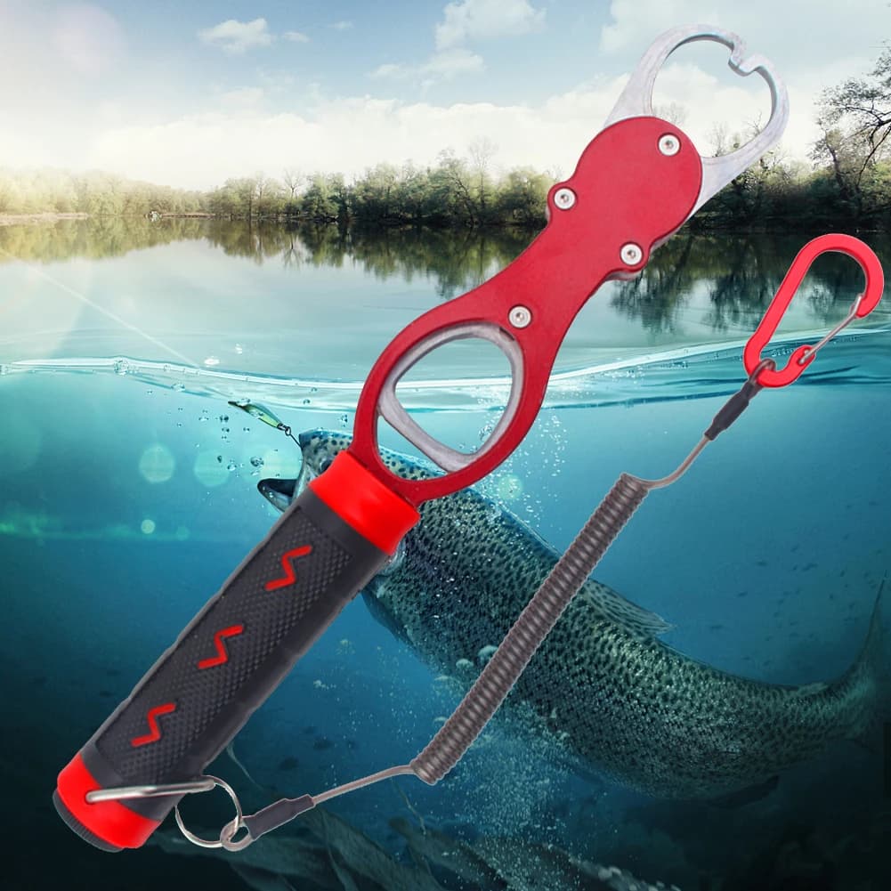 Pince à prise peson intégré grip pour poisson écailles pince à lèvres outil professionnel pour pêche avec mesure poids