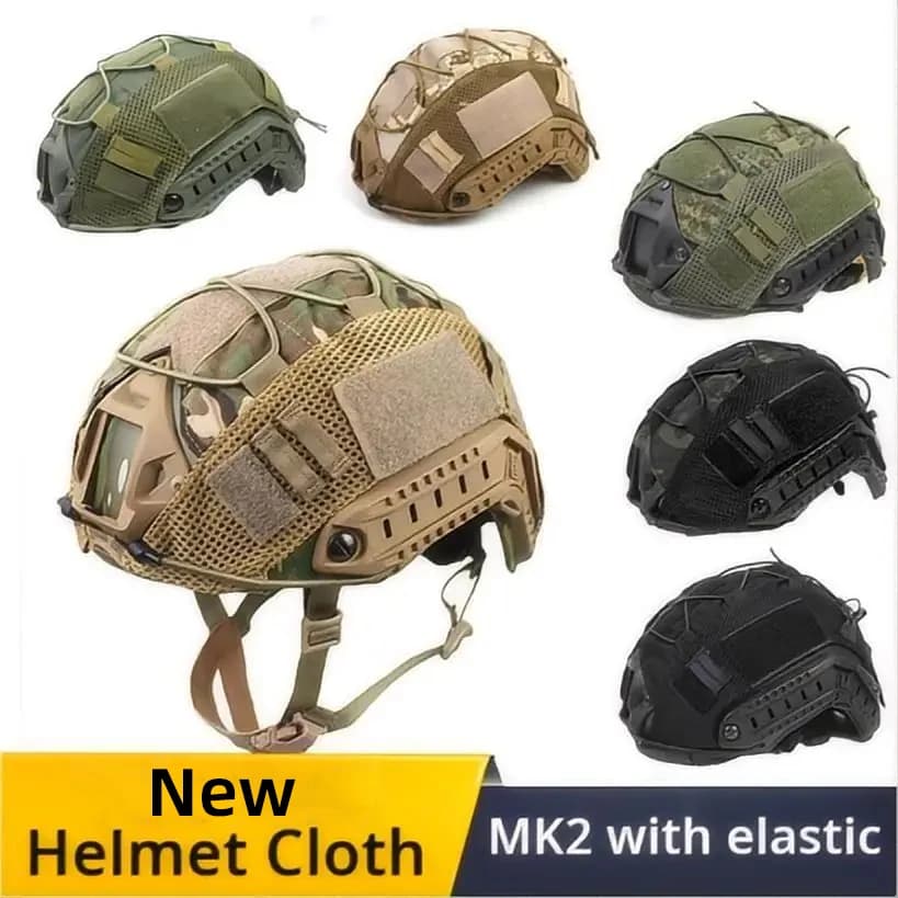 Housse élastique casque outdoor pêche chasse camouflage protection tissu couverture MH PJ BJ
