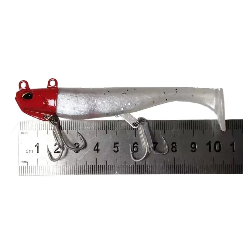 Leurre souple lumineux maquereau 24g/105mm - Appât artificiel pour bar et vivaneau - Pêche en mer