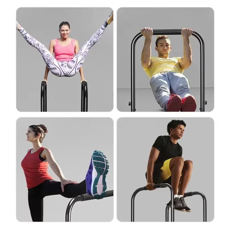 Barres parallèles ajustables en acier pour dips et tractions - Barre de musculation antidérapante professionnelle