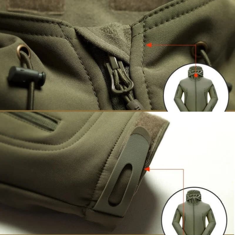 Veste softshell peau de requin homme - Imperméable sportive pour pêche en moto et activités outdoor