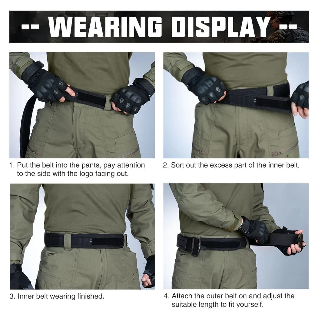 Ceinture tactique IDOGEAR 2 pouces boucle métal rapide Molle laser pêche chasse ceinture homme